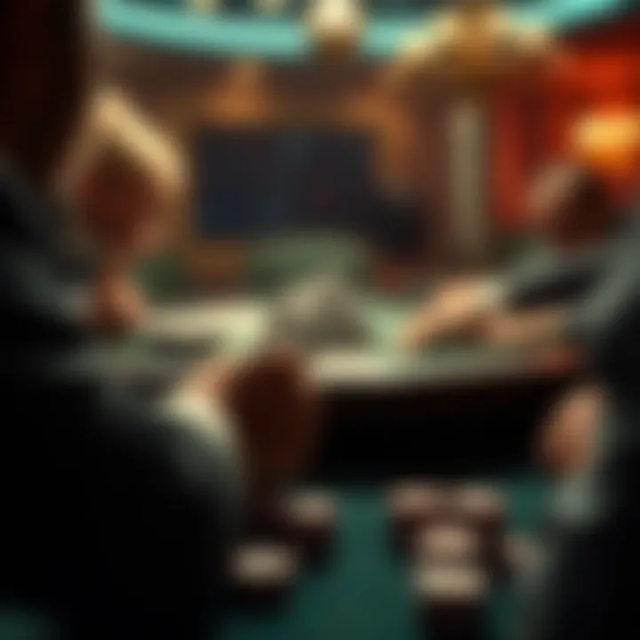 An artistic interpretation of strategic betting and poker gameplay