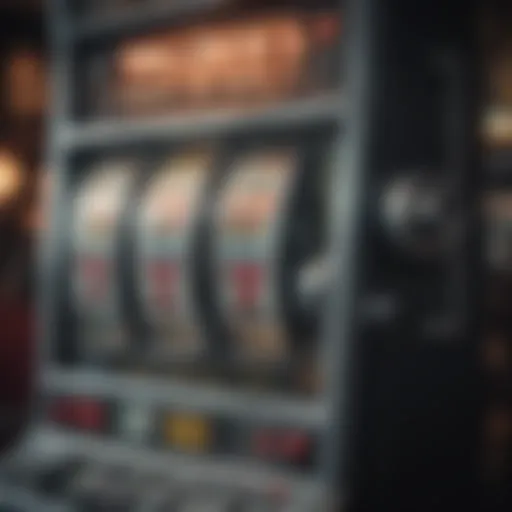 Visual representation of slot machine mechanics