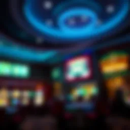 A vibrant depiction of the Talking Stick Casino showcasing its Keno hall.