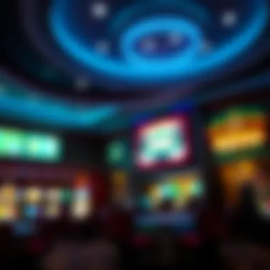 A vibrant depiction of the Talking Stick Casino showcasing its Keno hall.