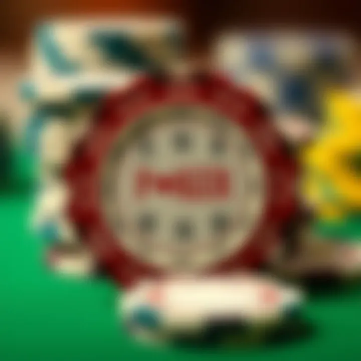 Illustration of poker chip denominations