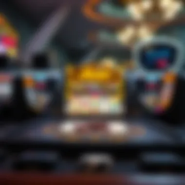 A strategic layout showcasing various slot game features and mechanics