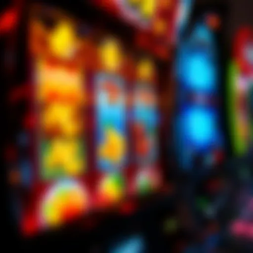 A mesmerizing slot machine display featuring vibrant symbols and animations