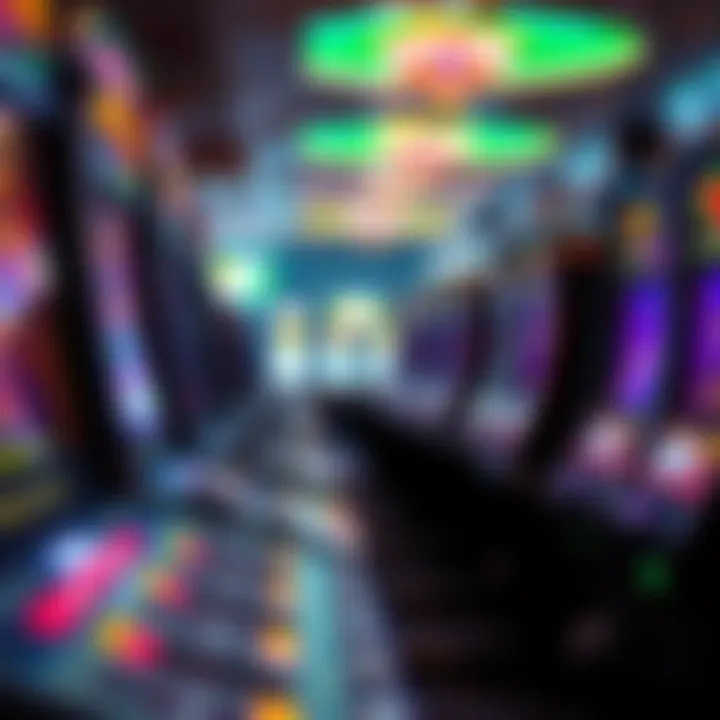 Psychological Aspects of Gambling An illustration depicting the psychological aspects of gambling with slot machines.