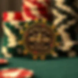 Elegant casino chip showcasing intricate designs