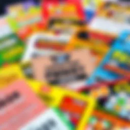 A vibrant display of various TN Lottery scratch-off tickets showcasing their colorful designs