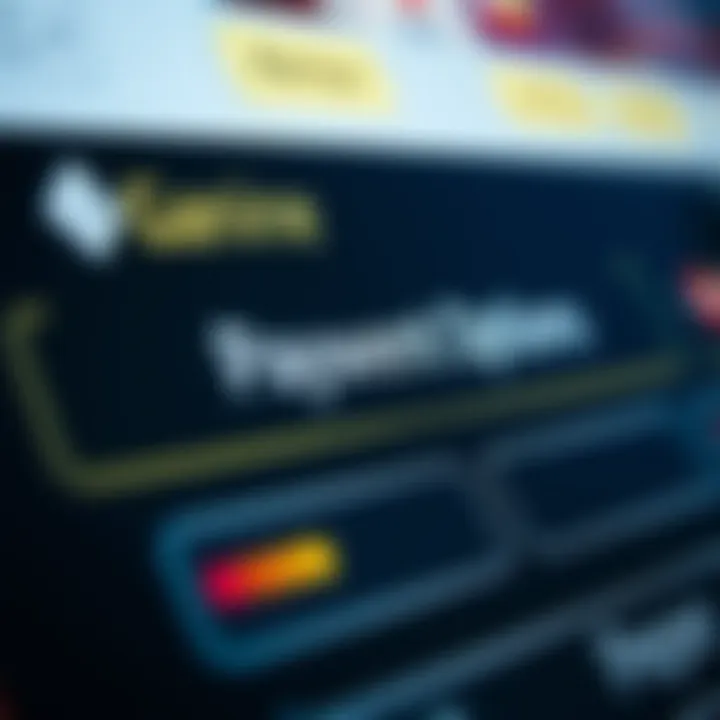 Close-up of secure payment options for online betting