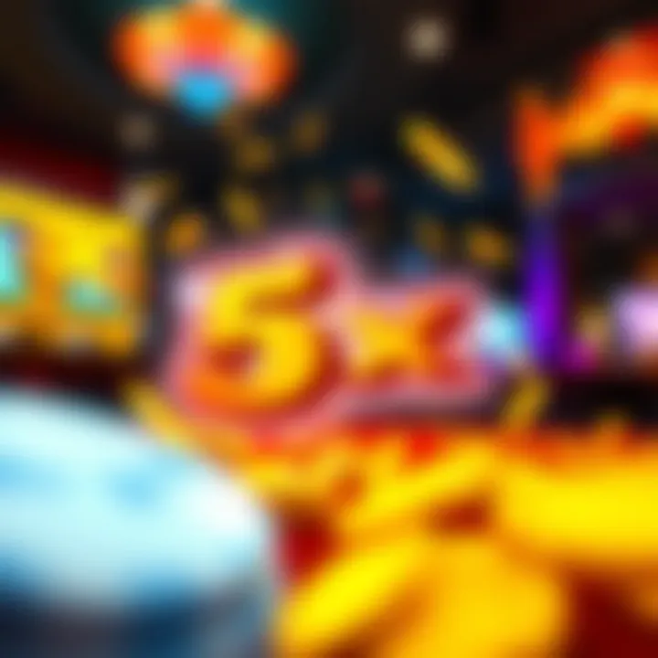 Exciting gameplay featuring 5x multiplier in action